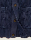 Classic Fit Chunky Cable‑Knit Shawl Collar Mens Cardigan Sweater