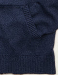 Standard Fit Textured Knit Drawstring Hooded Mens Sweater Hoodie